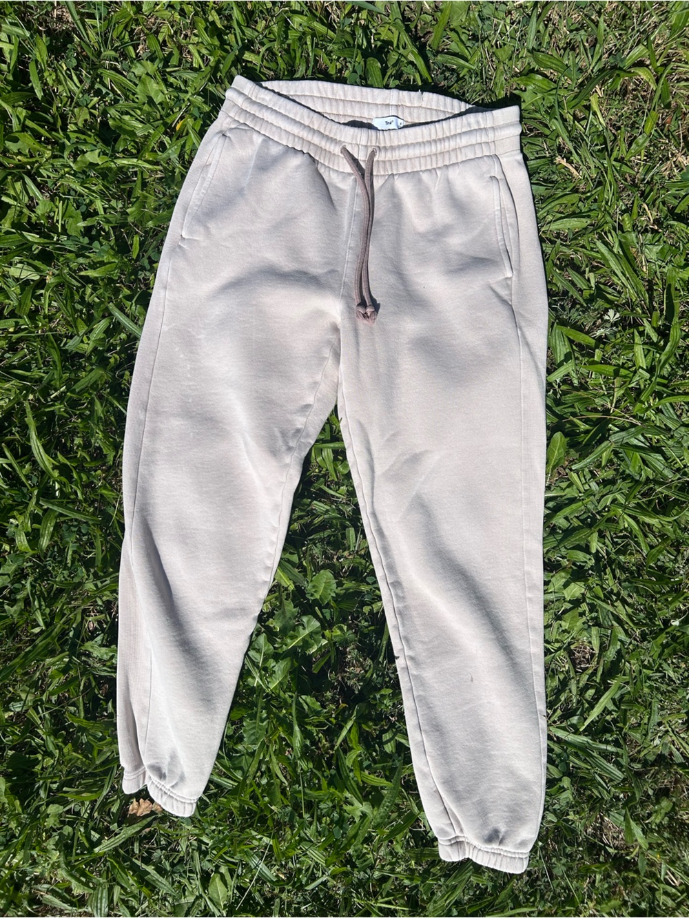 Aritzia TNA Cozy Fleece Jogger Sweatpants - Size Small Neutral Coloured